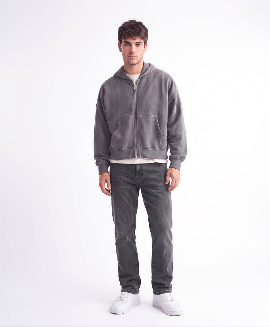 Jeans hombre slim gris oscuro