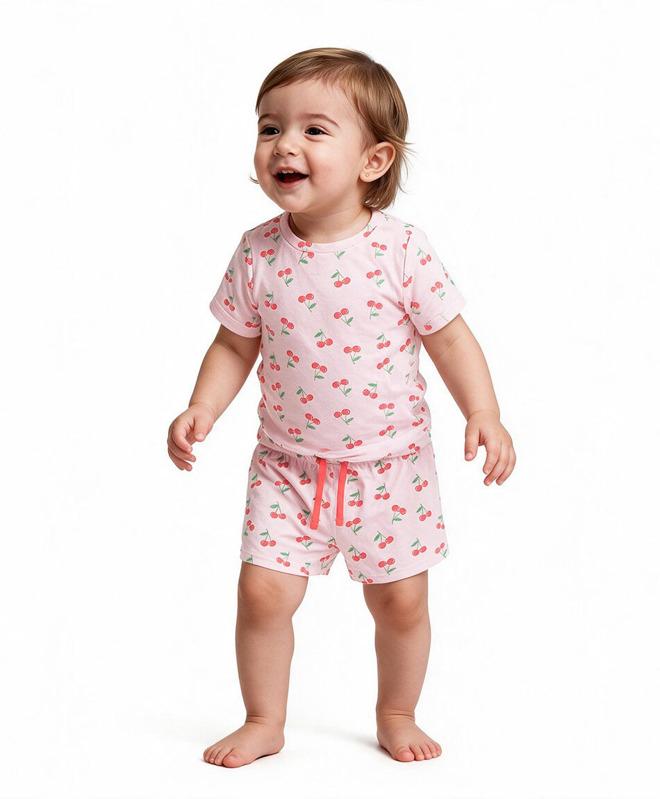 Pijama beb&eacute; cerezas