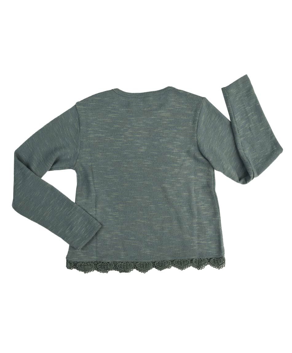 Sweater ni&ntilde;a encaje en cadera