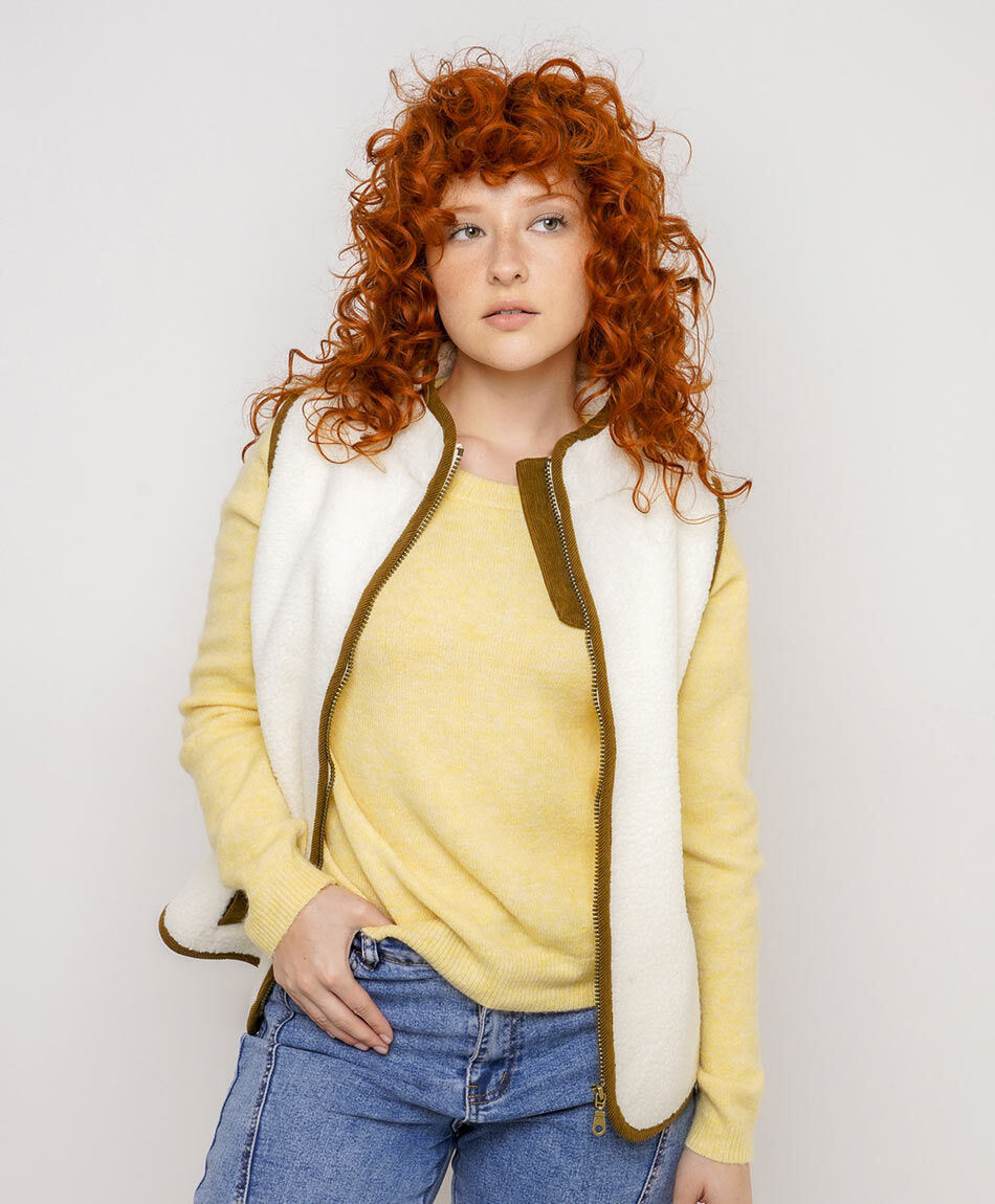 Polar mujer sherpa white