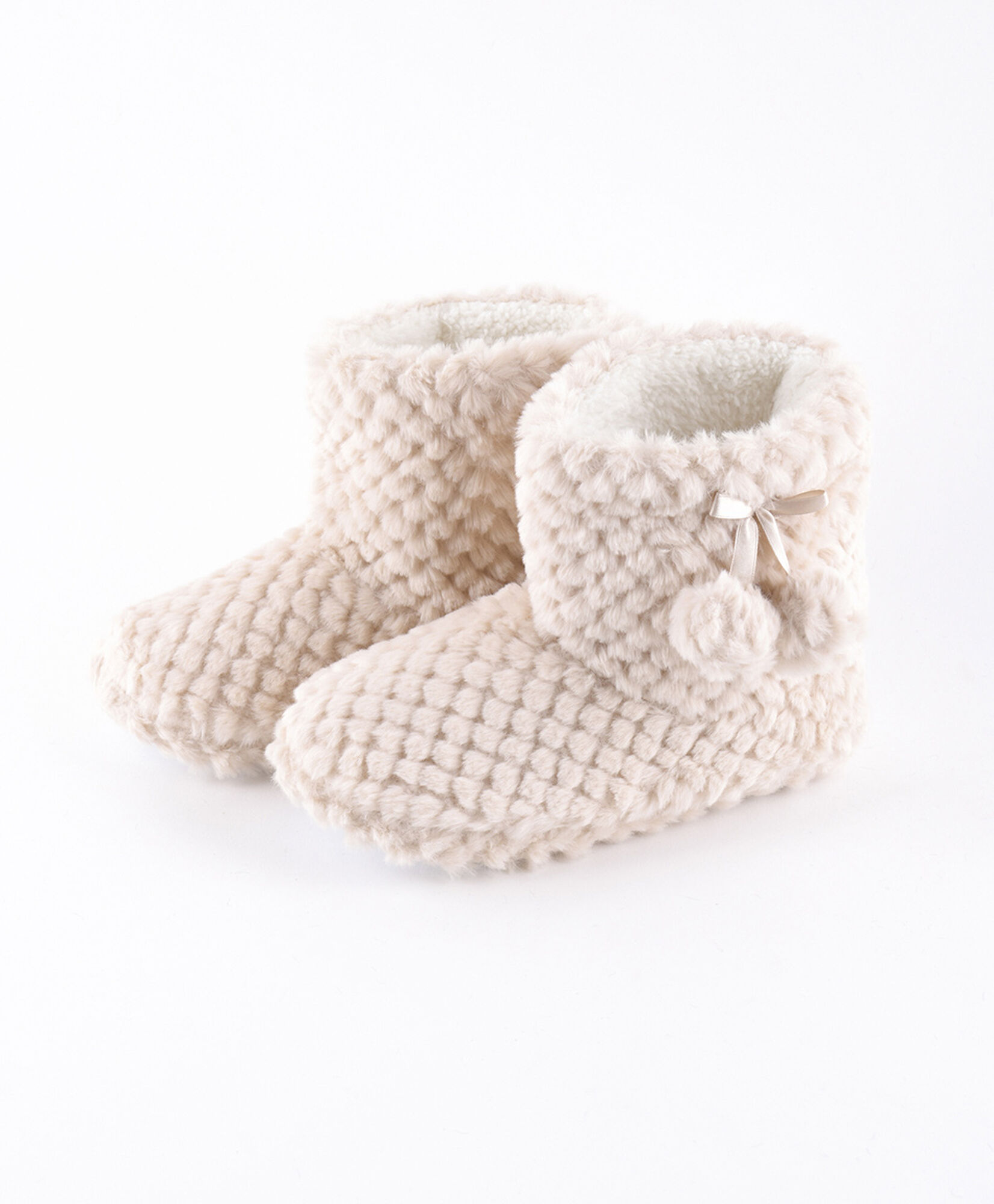Botín descanso mujer pompón Botín descanso mujer pompón