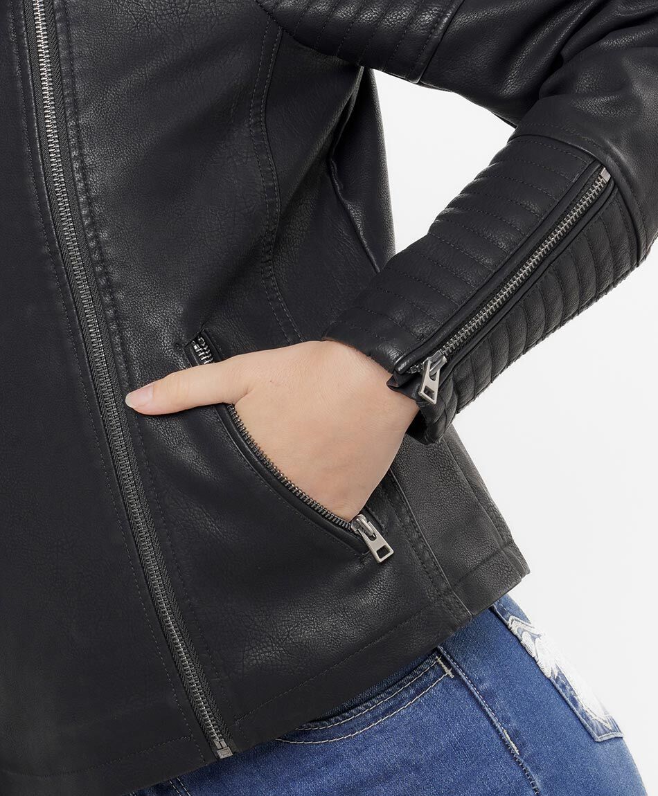 Chaqueta mujer biker black