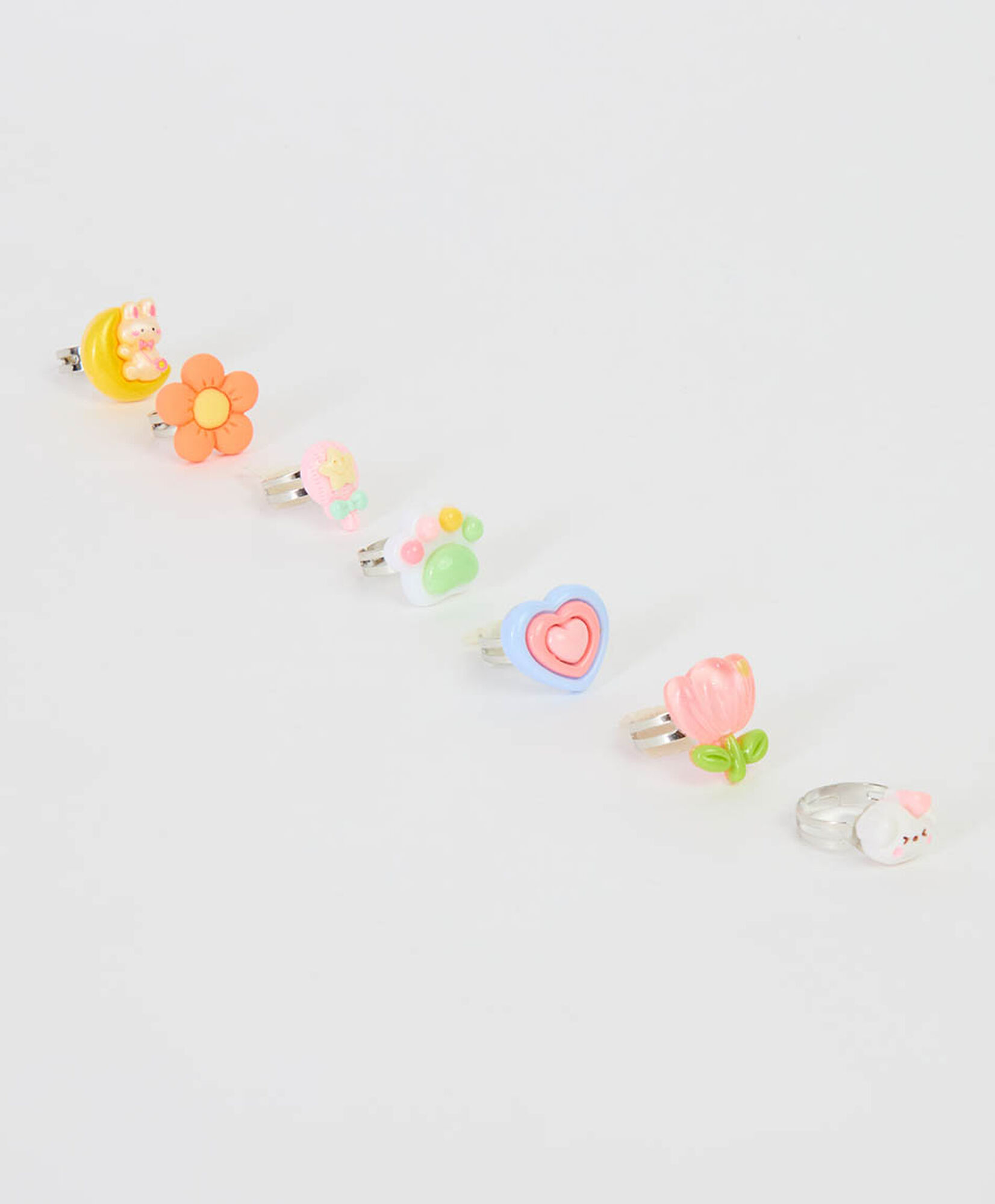 Set 7 anillos infantiles colores Set 7 anillos infantiles colores