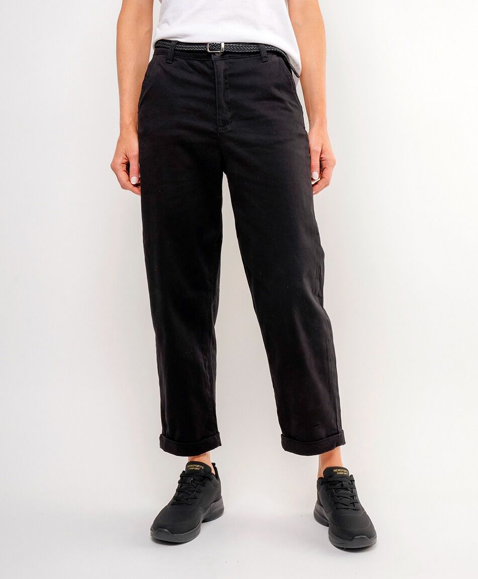 Jeans mujer twill cintur&oacute;n&nbsp;