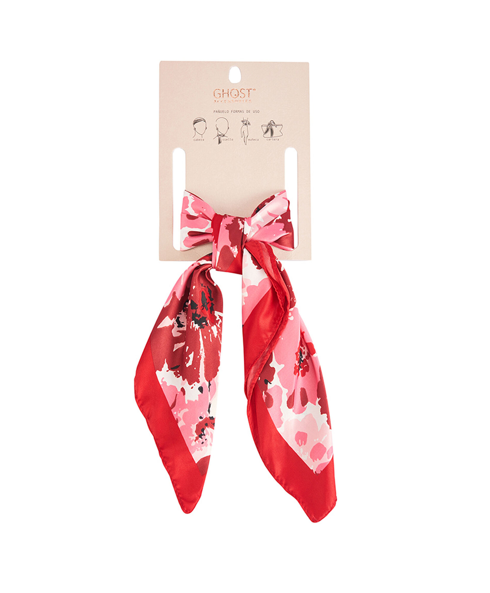 Pañuelo mujer flores rojo Pañuelo mujer flores rojo