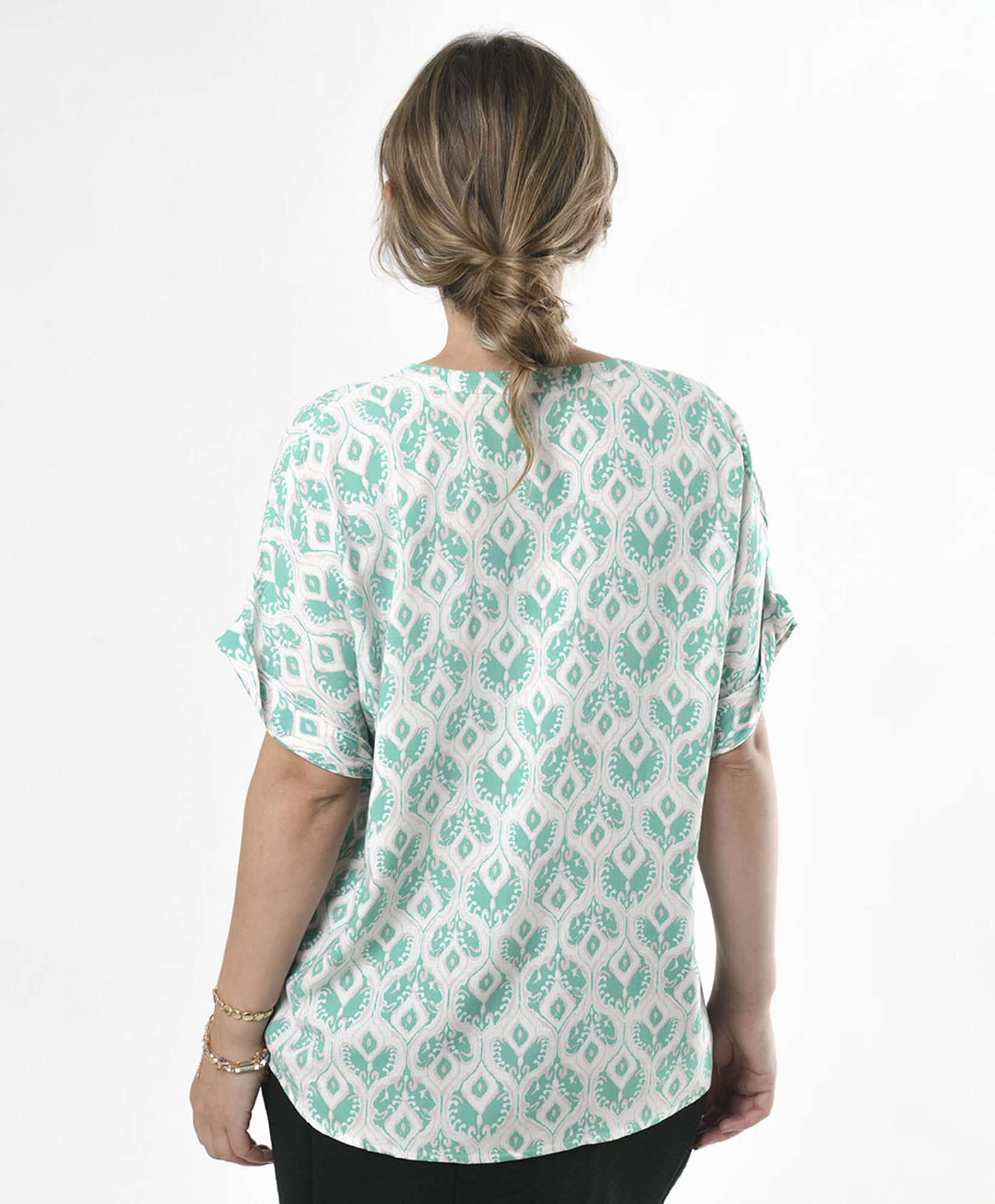 Blusa mujer estampada botón Blusa mujer estampada botón