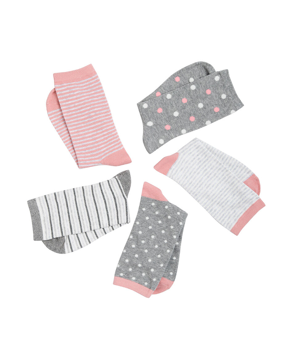 Pack 5 calcetines mujer rayas y l&iacute;neas