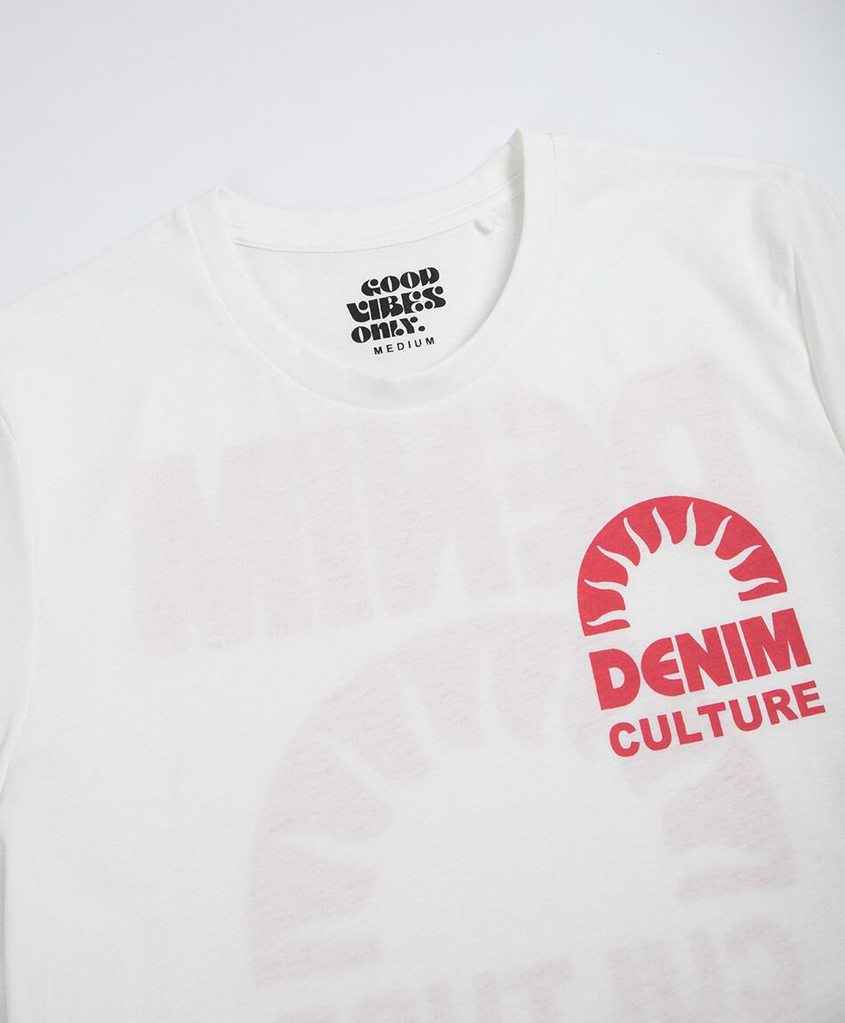 Polera hombre doble estampado denim sun