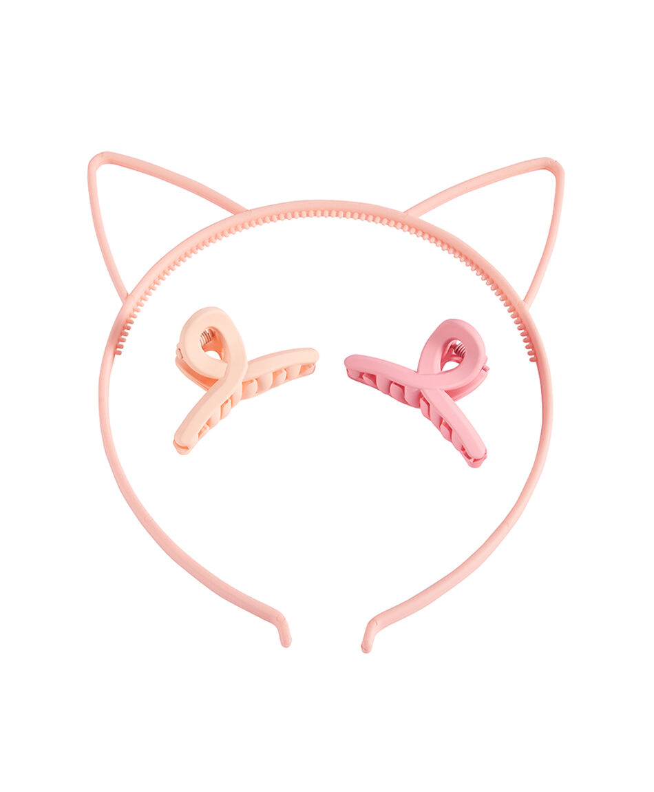 Set cintillo + trabas infantil cat