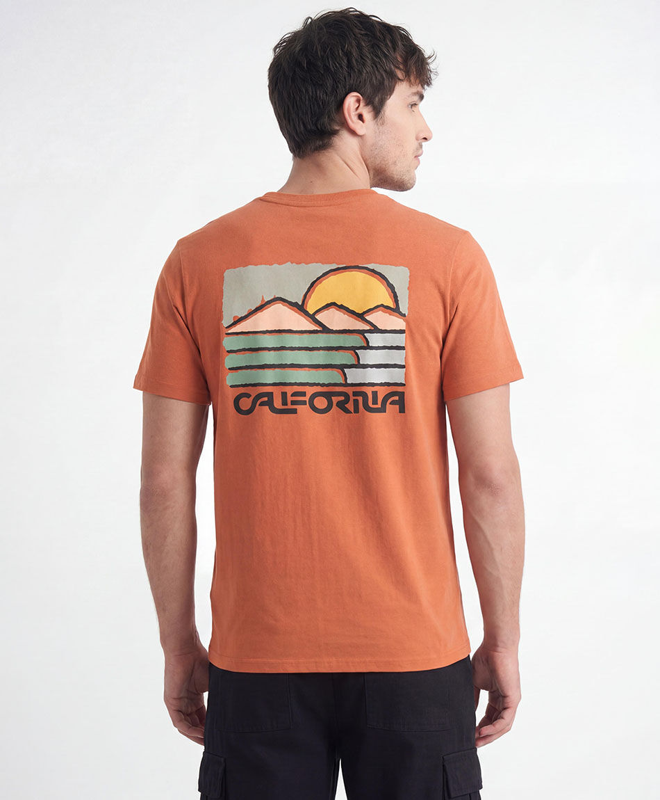Polera hombre doble estampado california