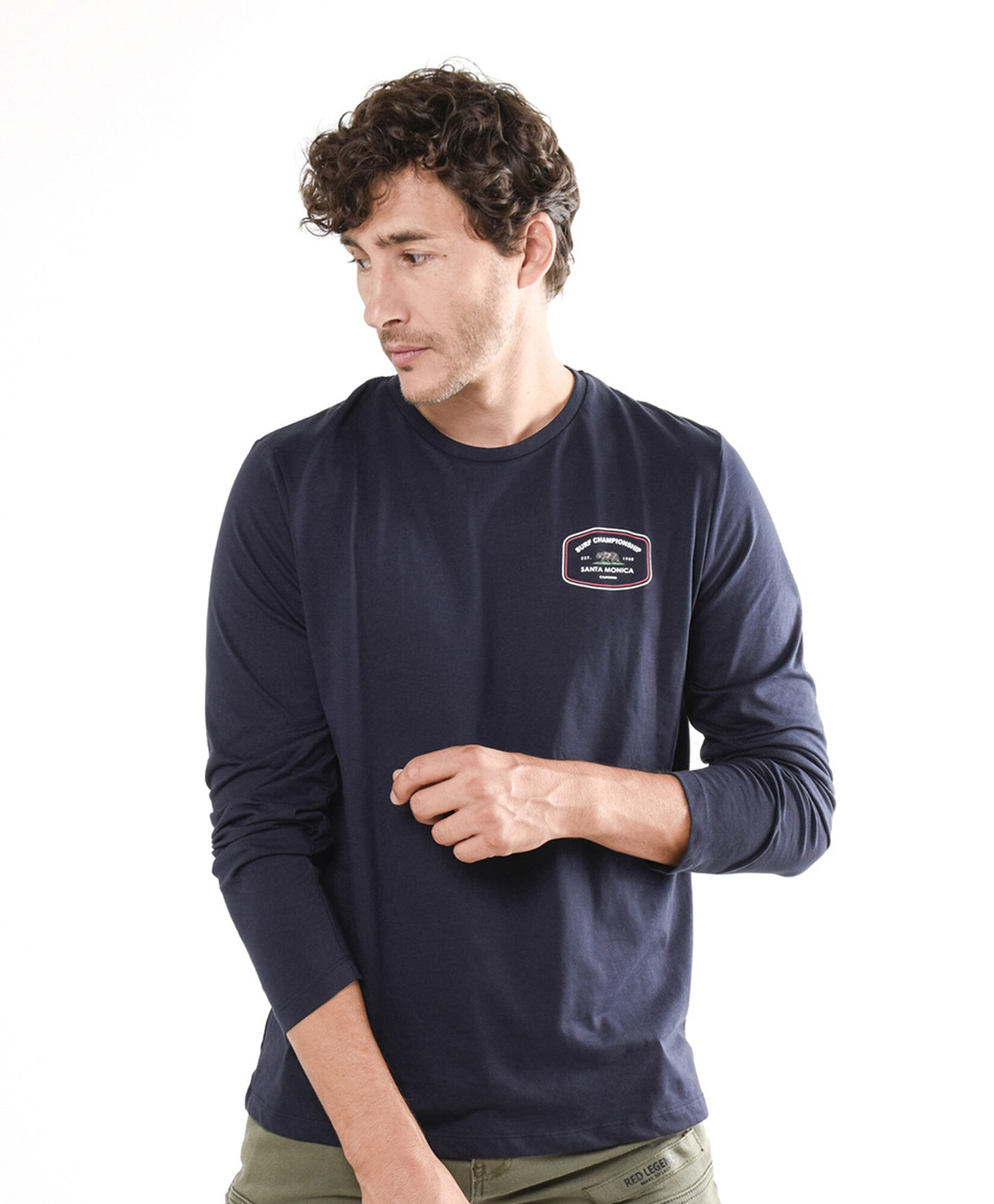 Polera hombre doble estampado santa monica Polera hombre doble estampado santa monica