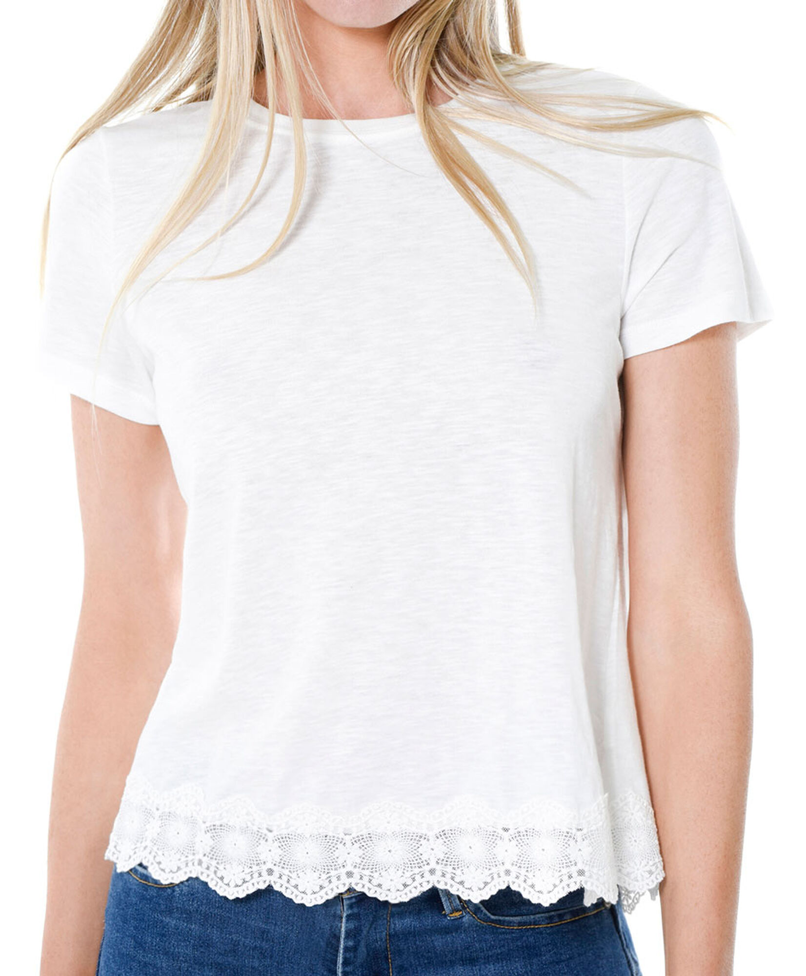 Polera borde encaje Polera borde encaje