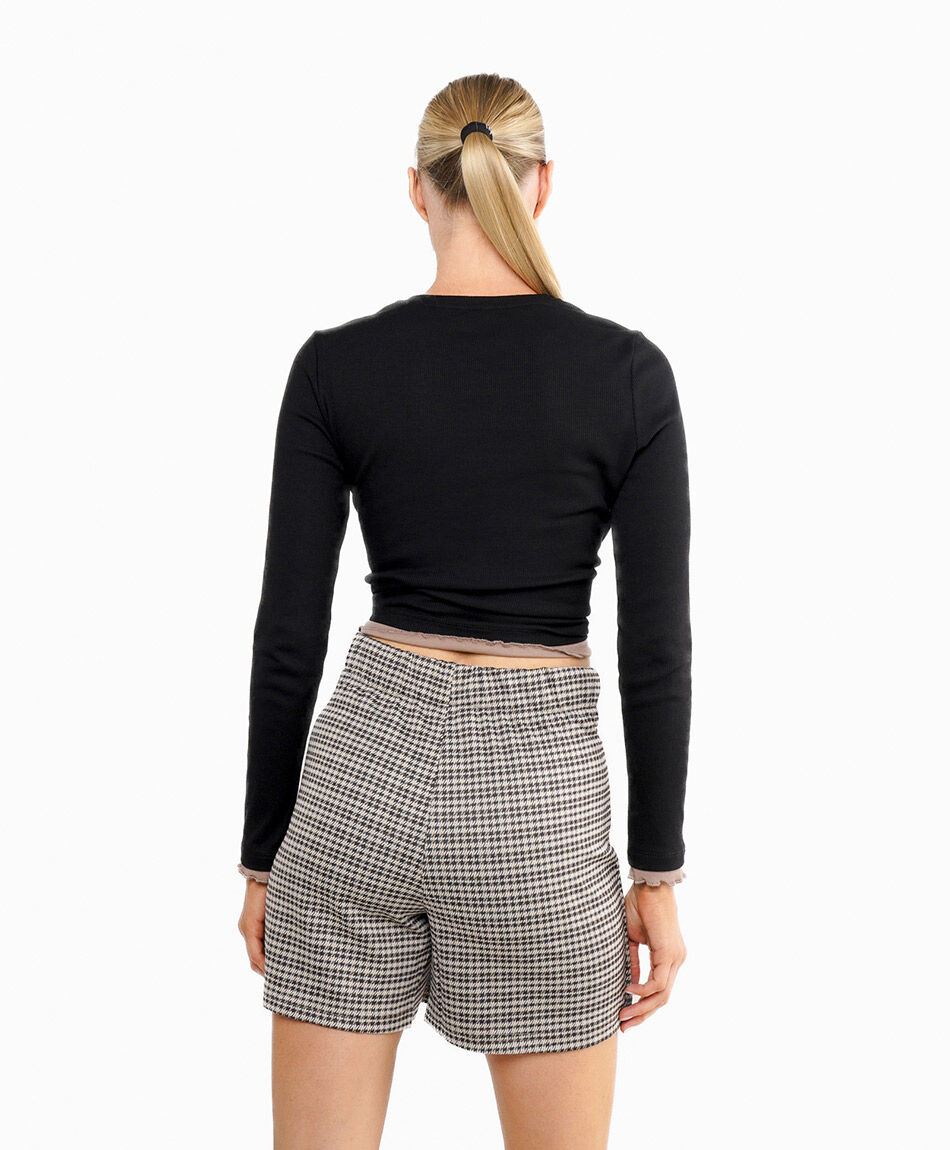 Falda mujer cuadritos brown