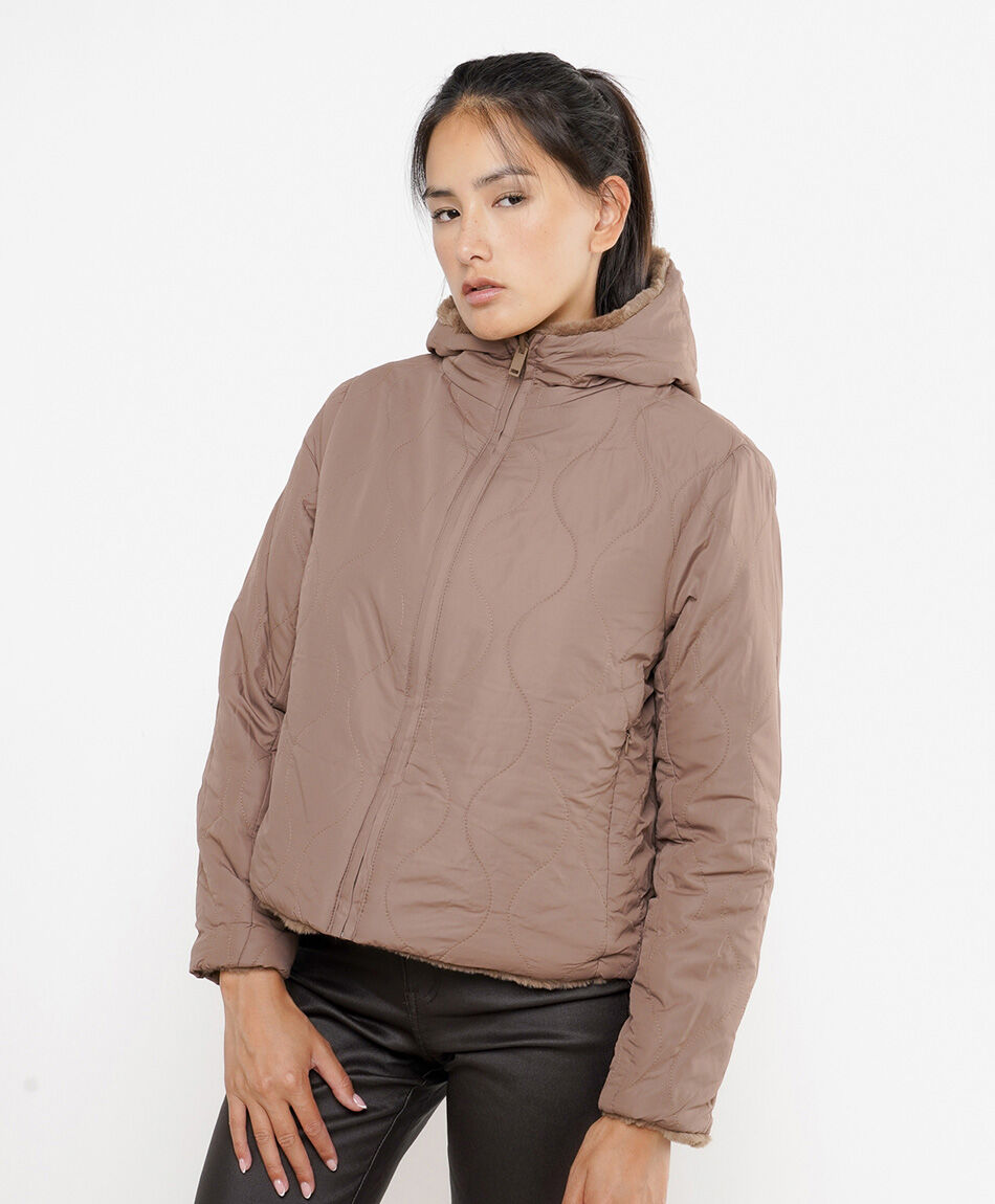 Parka mujer reversible interior abrigado