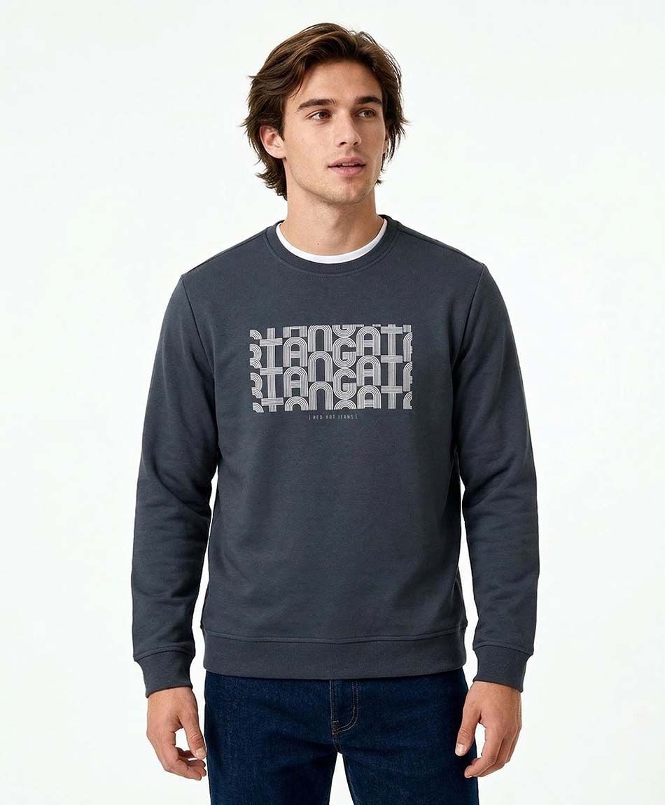 Poler&oacute;n hombre cuello redondo navy