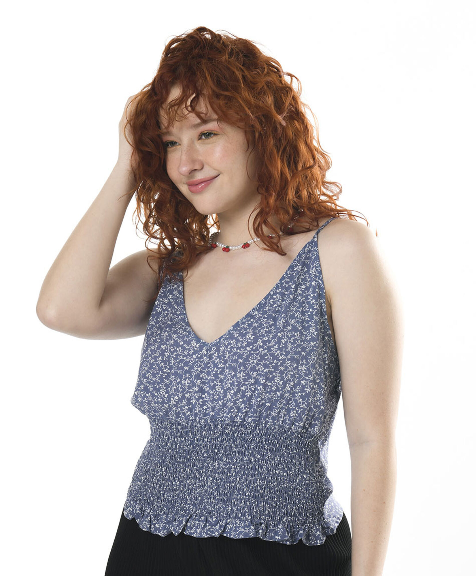 Blusa mujer florcitas crop Blusa mujer florcitas crop