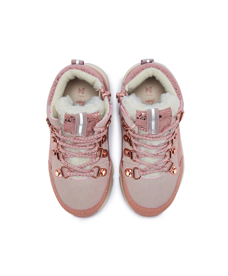 Bota ni&ntilde;a pink forrada