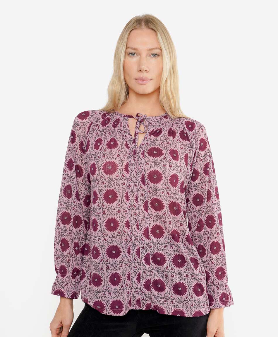 Blusa mujer flores boho