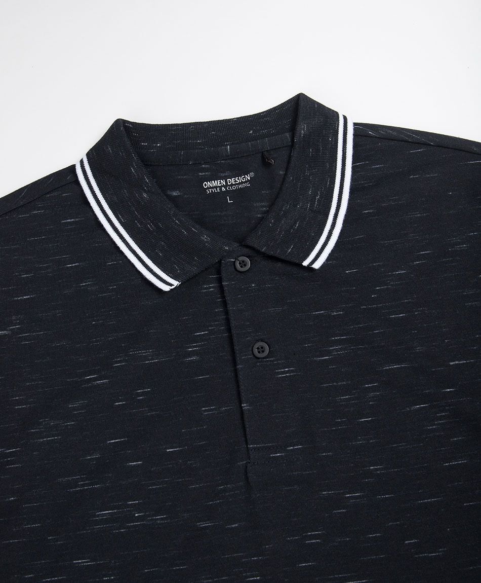 Polera hombre polo jaspeada