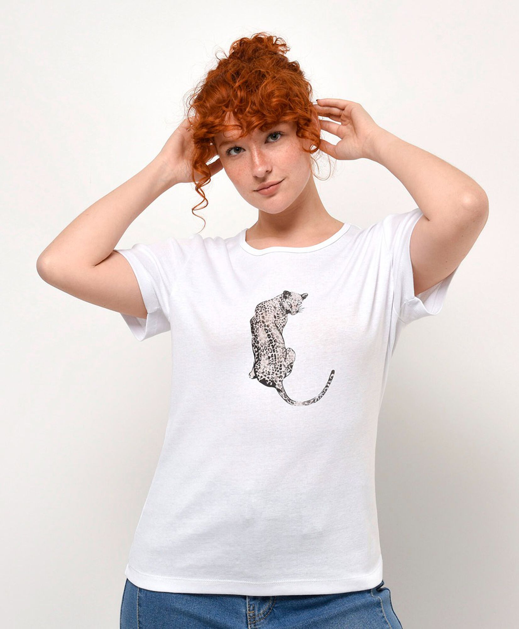 Polera mujer estampado tigre Polera mujer estampado tigre