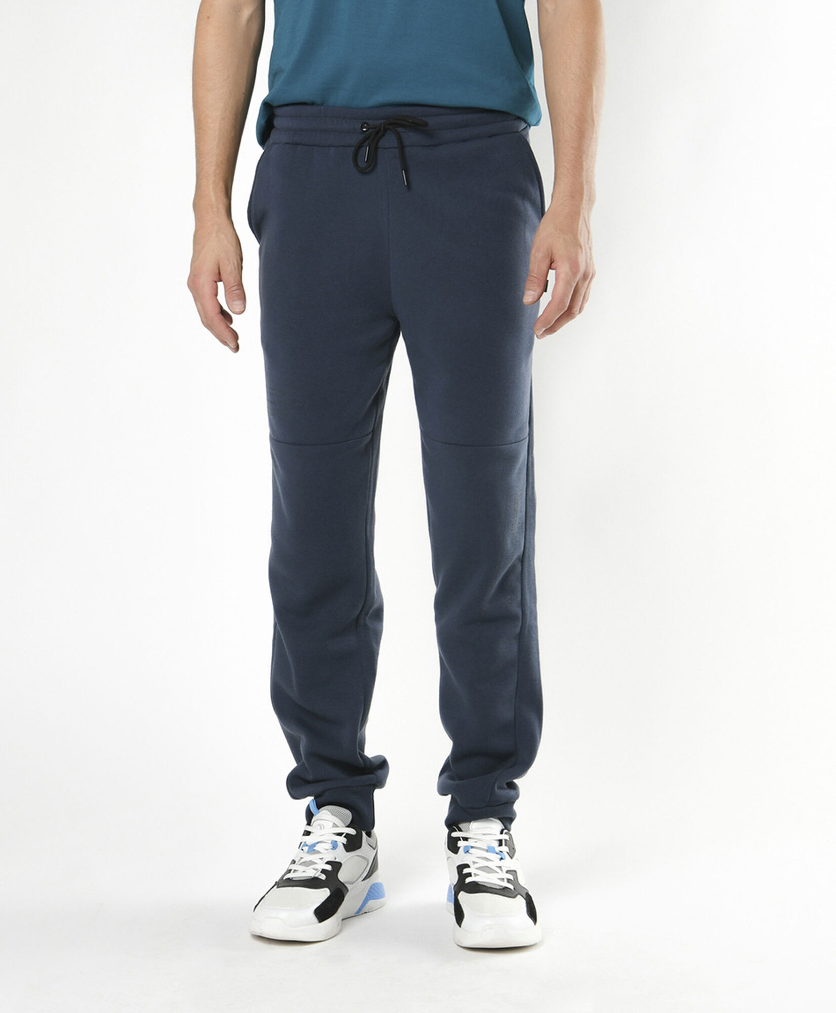 Pantalón deportivo hombre costuras azul Pantalón deportivo hombre costuras azul