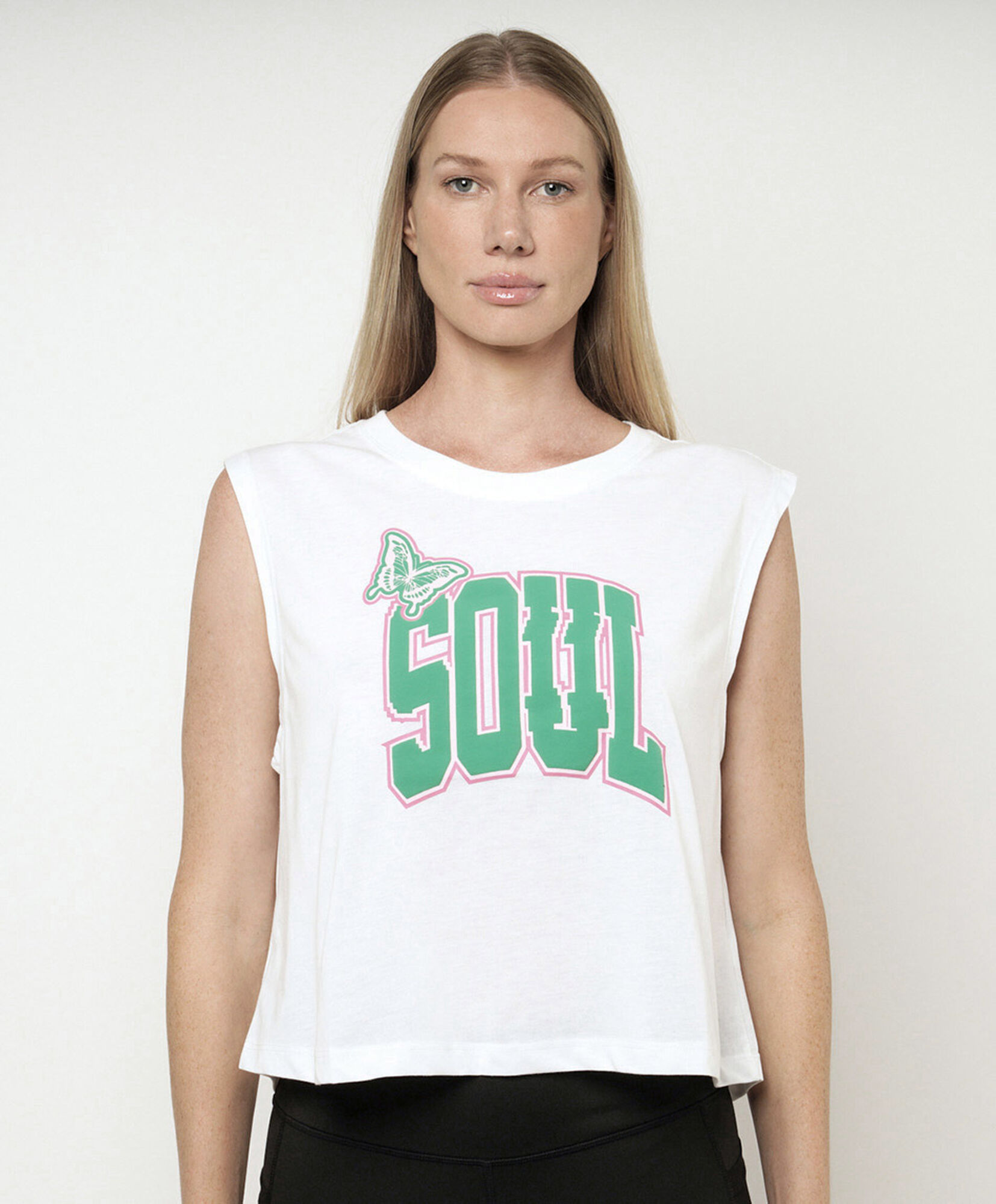 Polera deportiva mujer estampada soul Polera deportiva mujer estampada soul