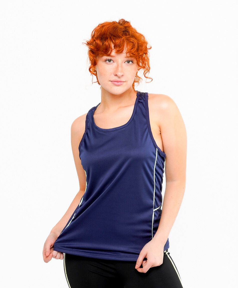 Polera deportiva mujer run blue