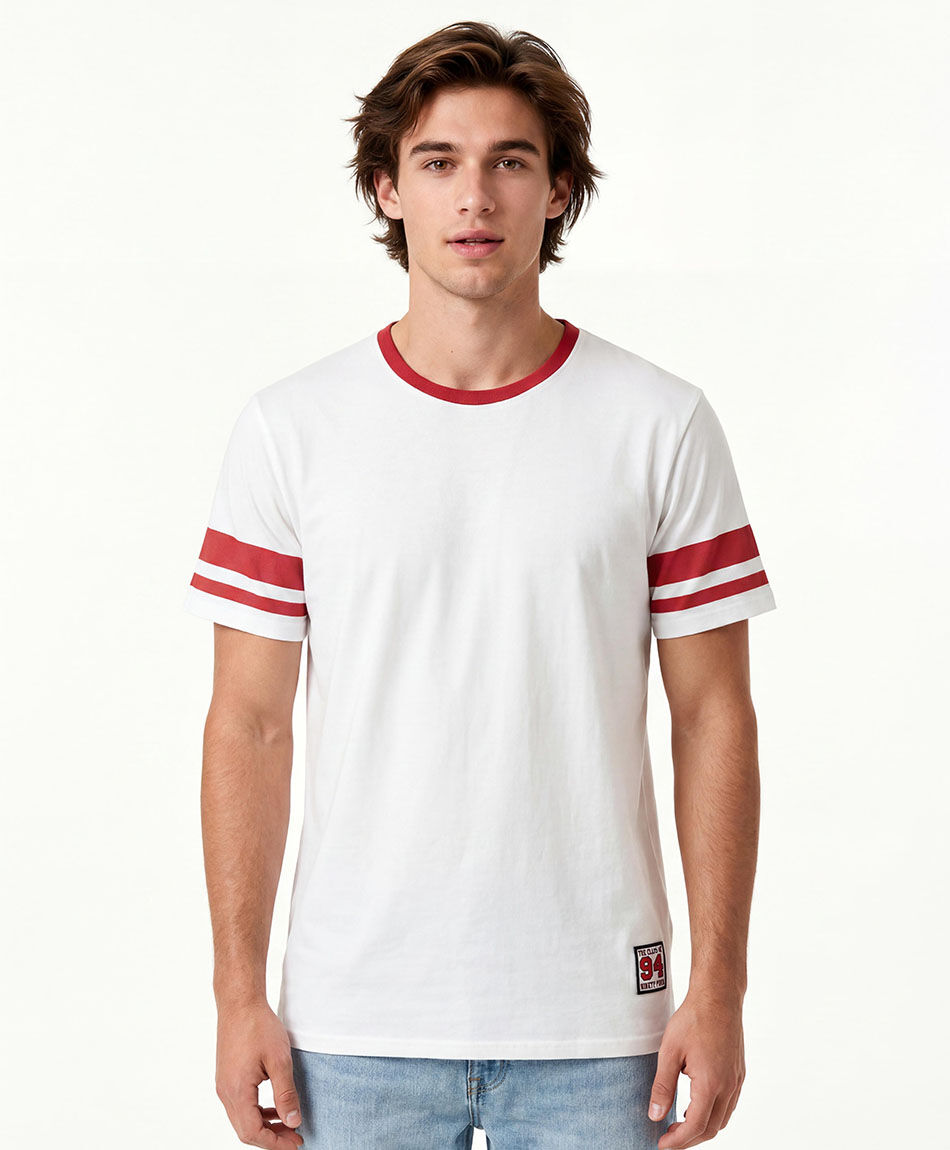 Polera hombre l&iacute;neas mangas