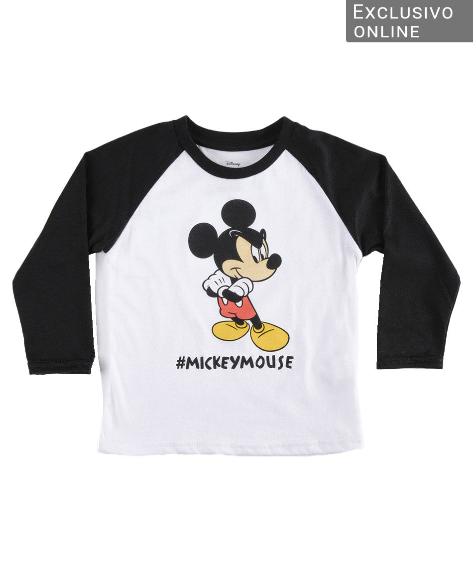 Polera bebé mickey mouse bicolor