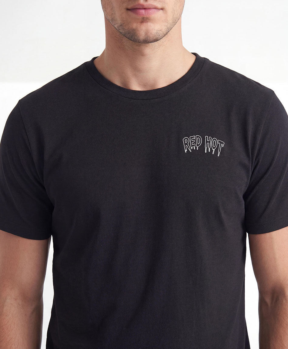 Polera hombre estampado zapato red hot