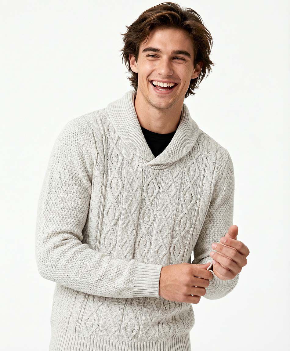 Sweater hombre cuello cruzado