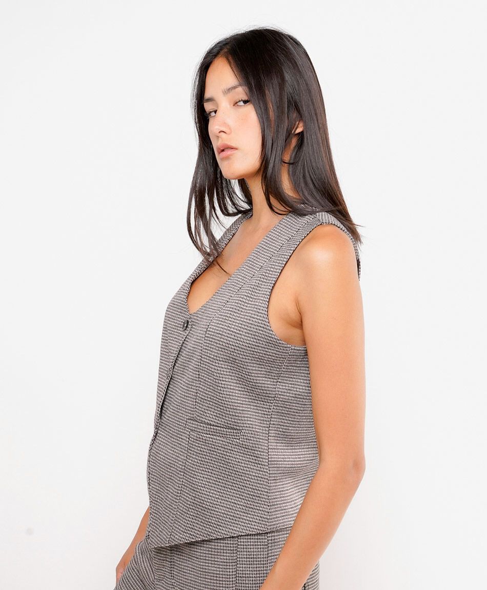 Vest mujer dise&ntilde;o vintage rayas