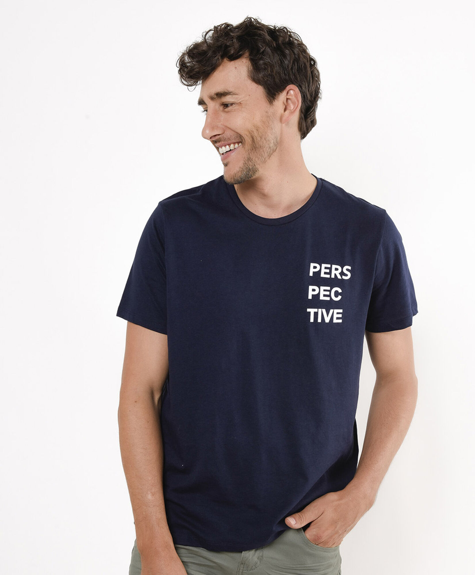 Polera hombre doble estampado frase Polera hombre doble estampado frase