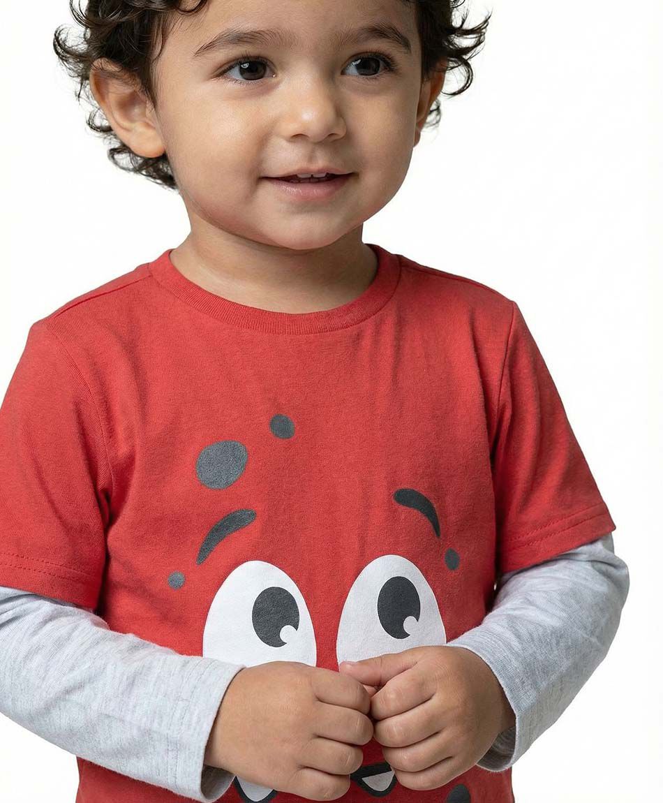 Polera beb&eacute; estampado feliz