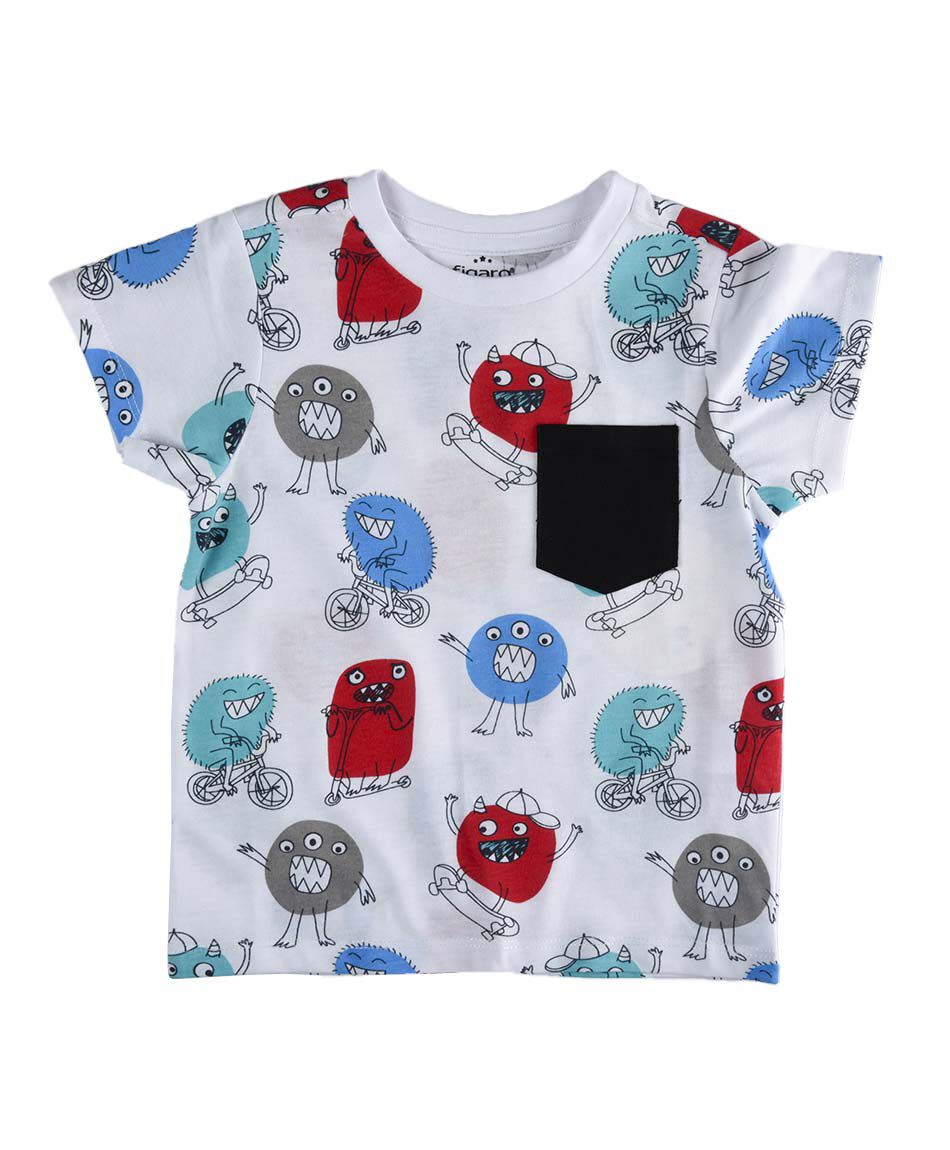 Polera manga corta cuello redondo