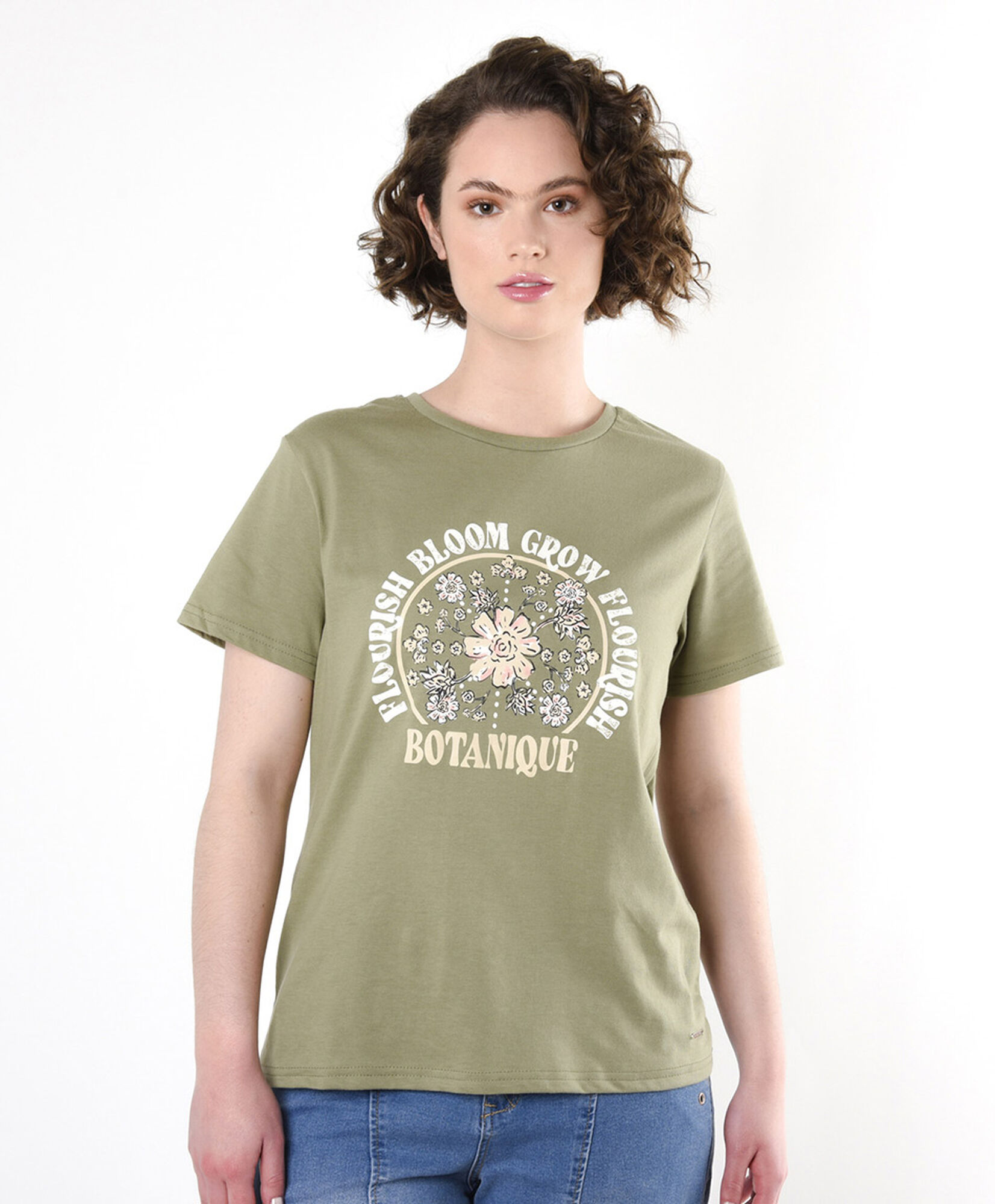 Polera mujer estampado botánico Polera mujer estampado botánico