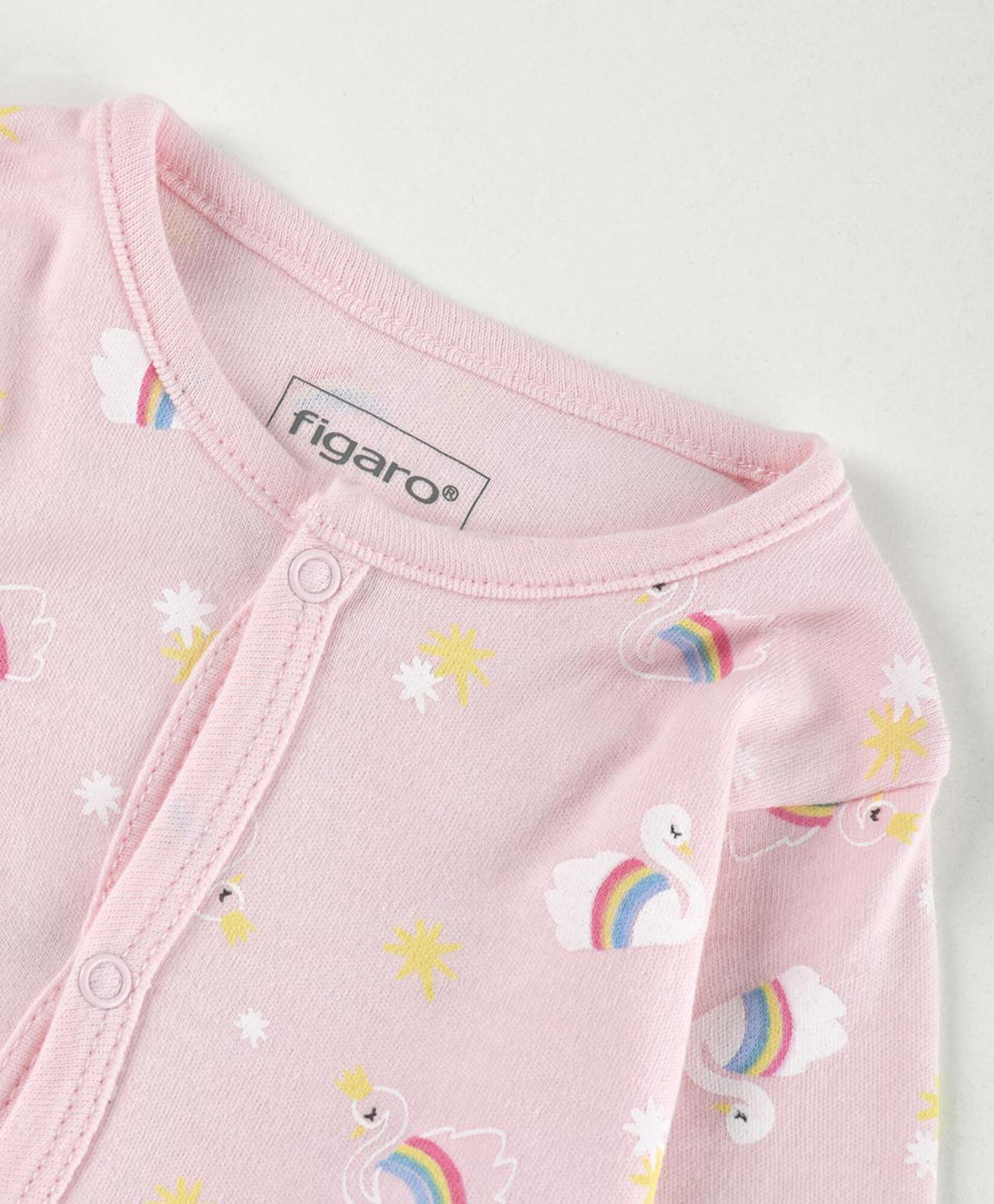 Pijama bebé cisnes arcoiris Pijama bebé cisnes arcoiris