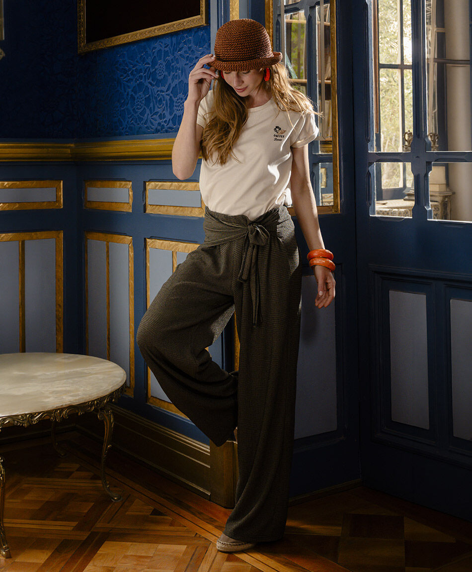 Pantal&oacute;n mujer pareo cruzado