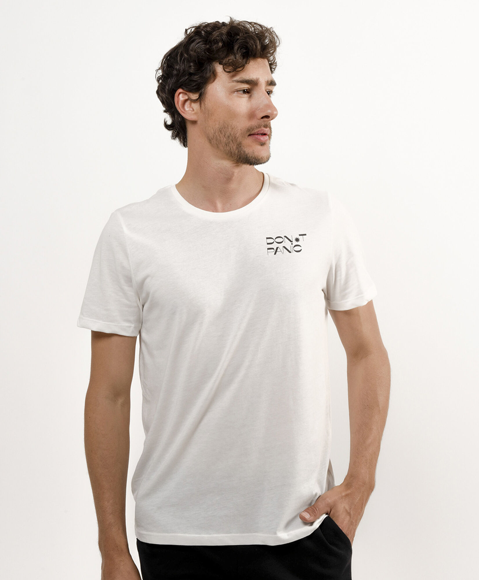 Polera hombre doble estampado dont panic Polera hombre doble estampado dont panic