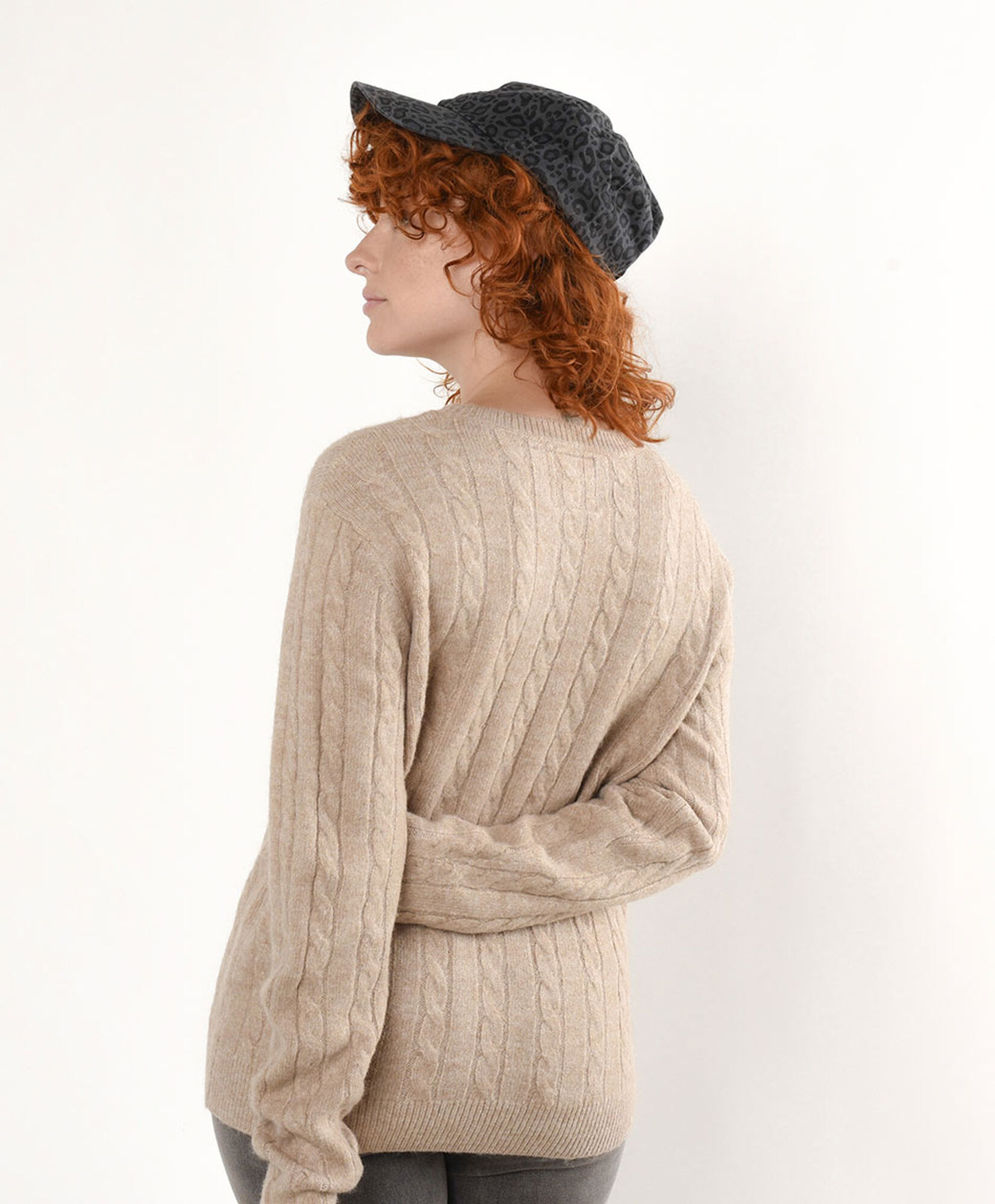 Sweater mujer trenzas beige Sweater mujer trenzas beige