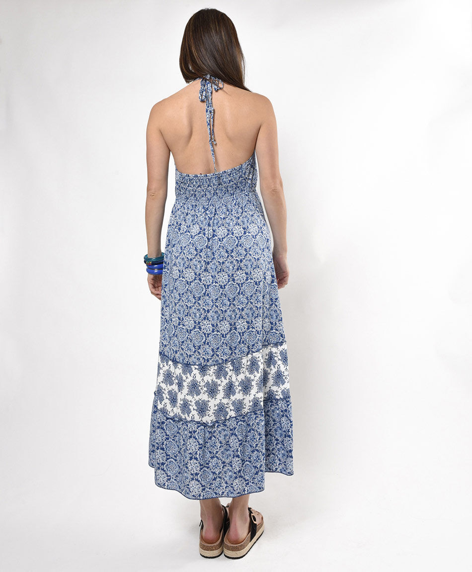 Vestido mujer floreado espalda elasticada