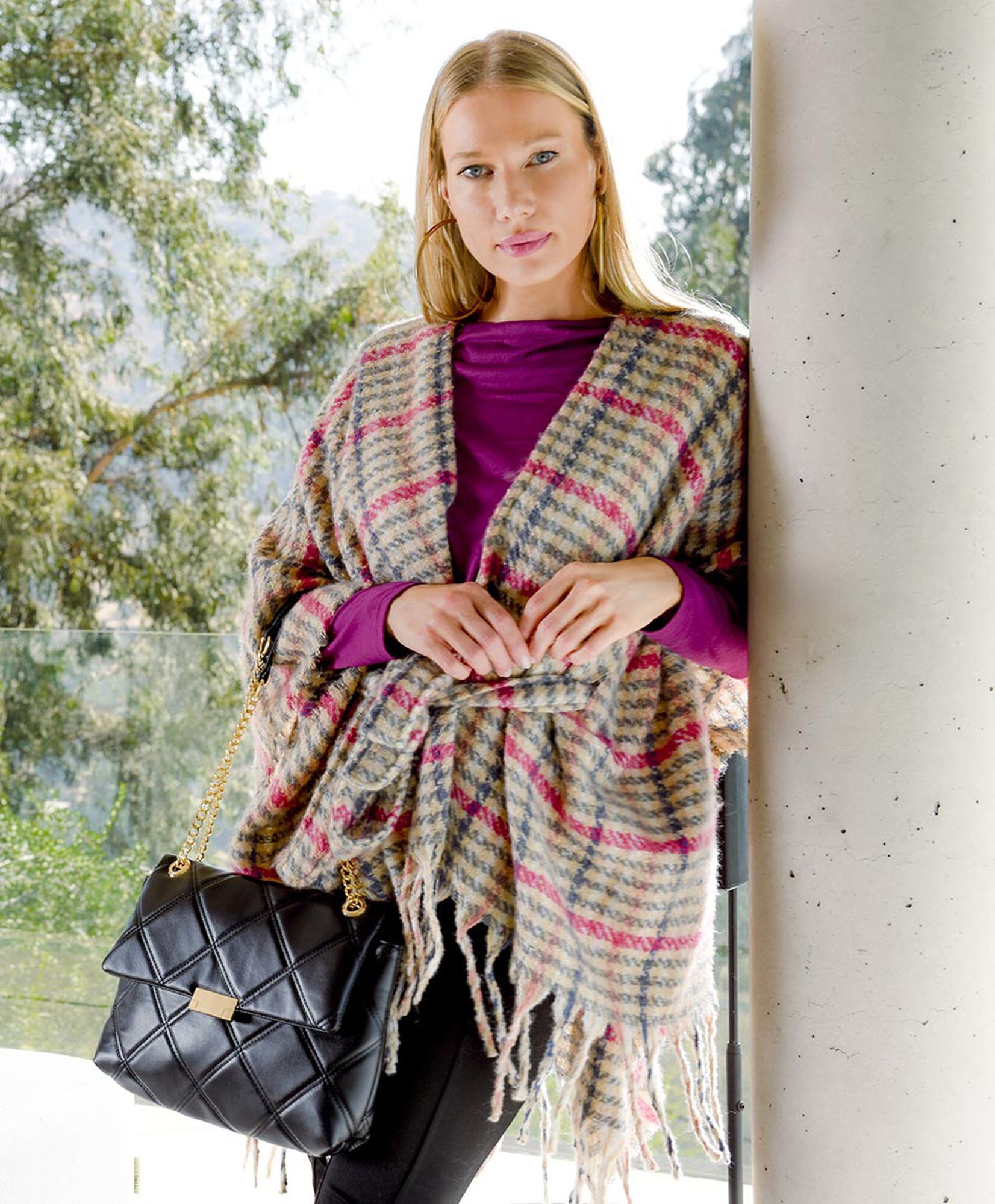 Poncho mujer lazo cinturón Poncho mujer lazo cinturón