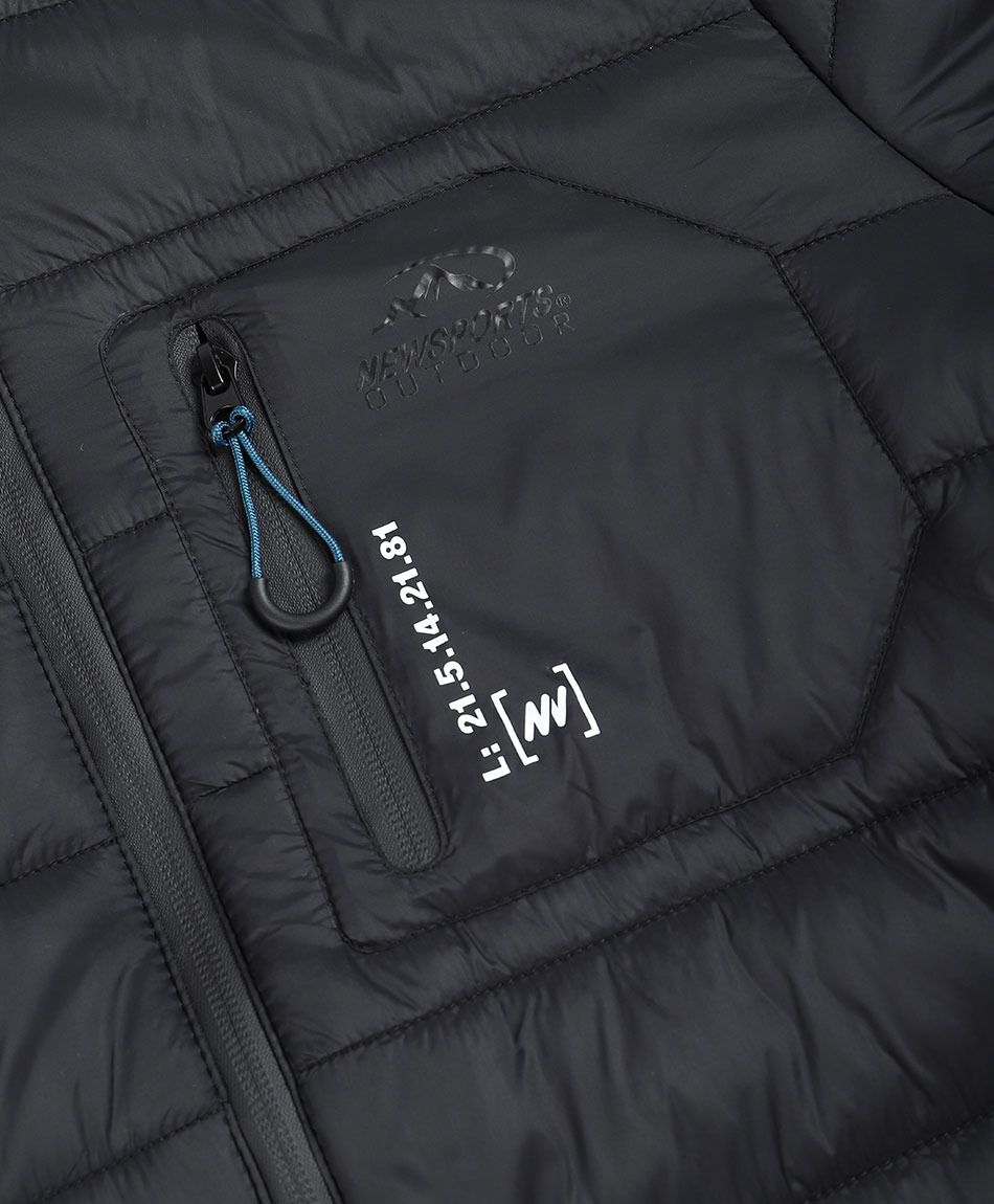 Parka deportiva hombre acolchada negro