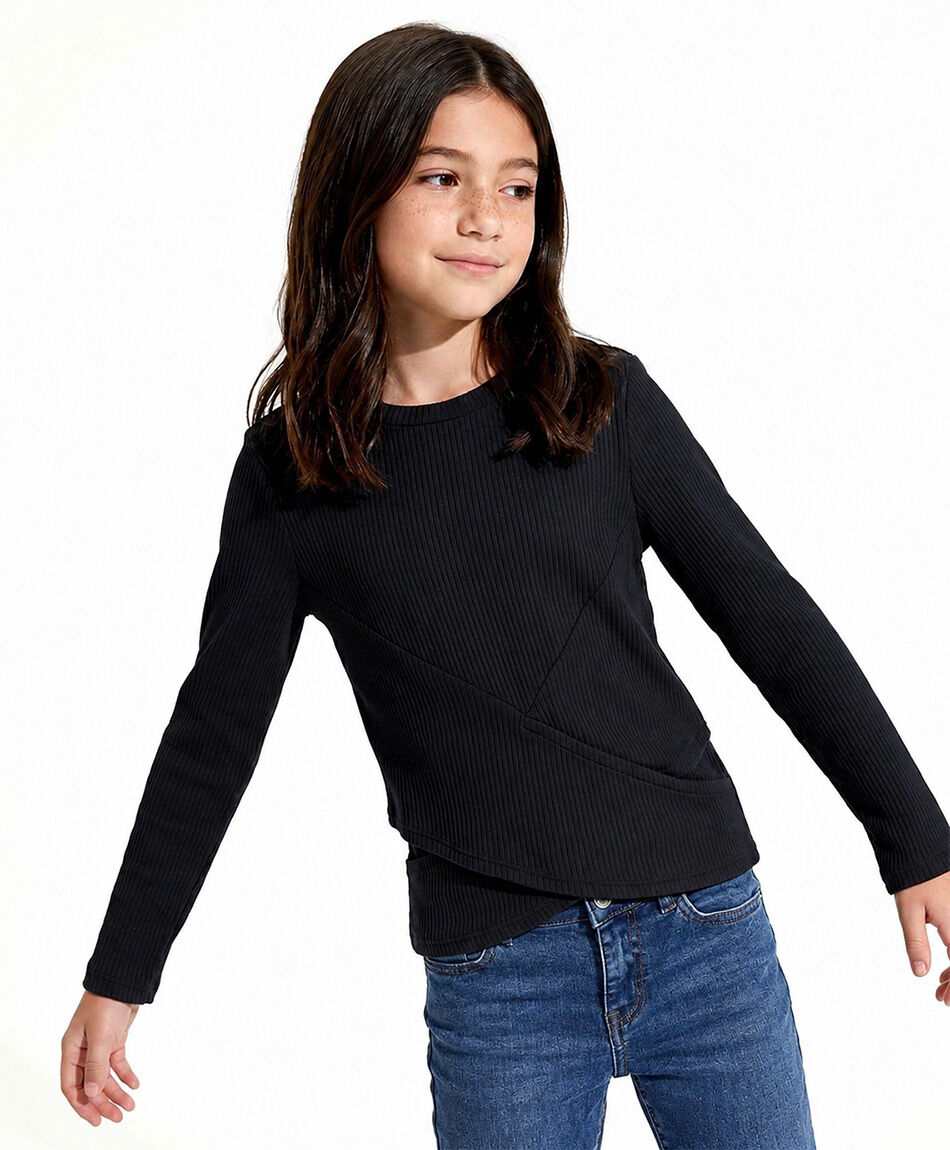 Polera ni&ntilde;a dise&ntilde;o cruzado