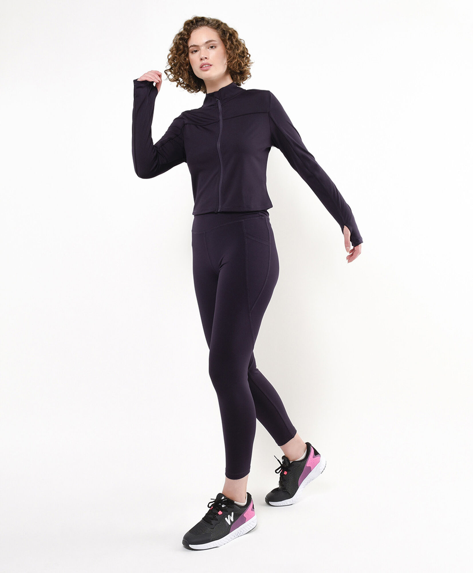 Calza deportiva mujer lisa morada Calza deportiva mujer lisa morada