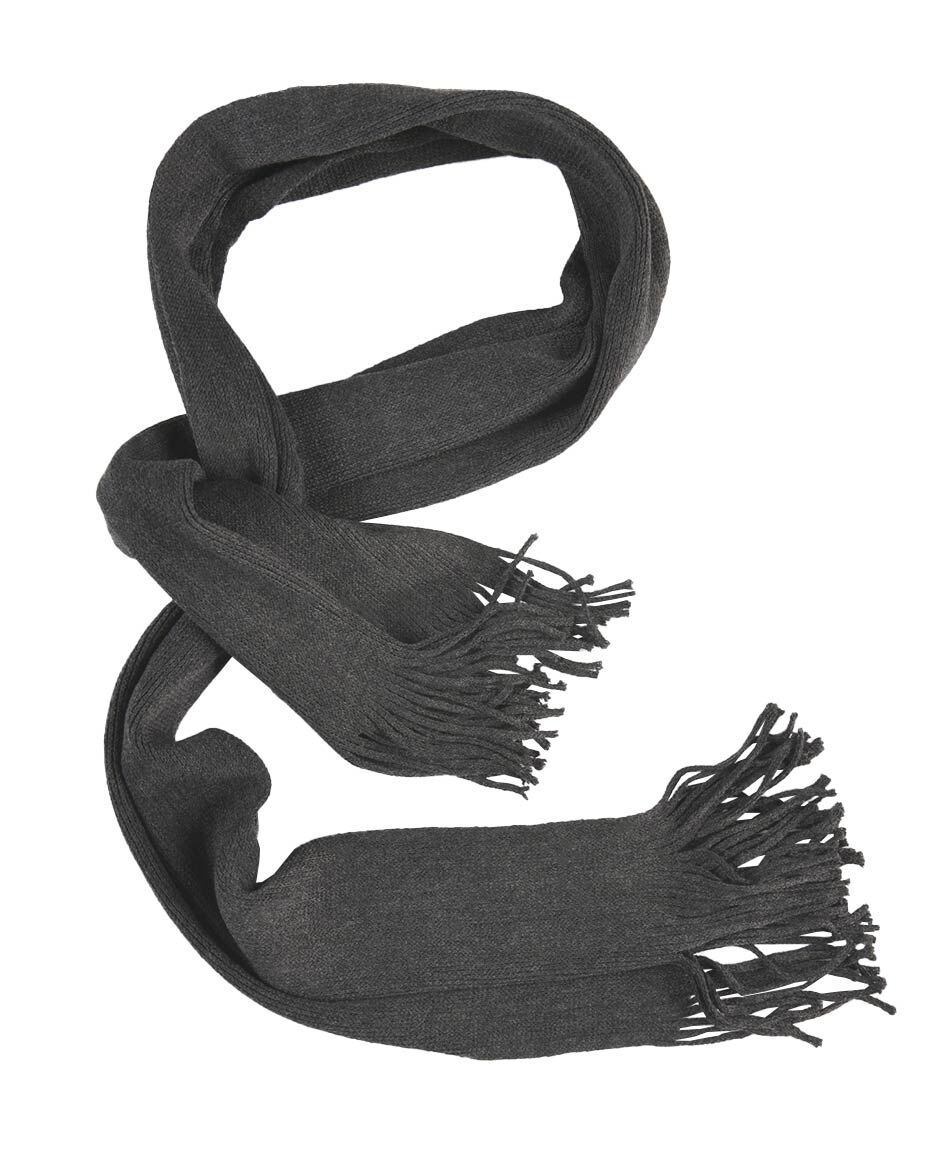 Bufanda hombre lisa flecos