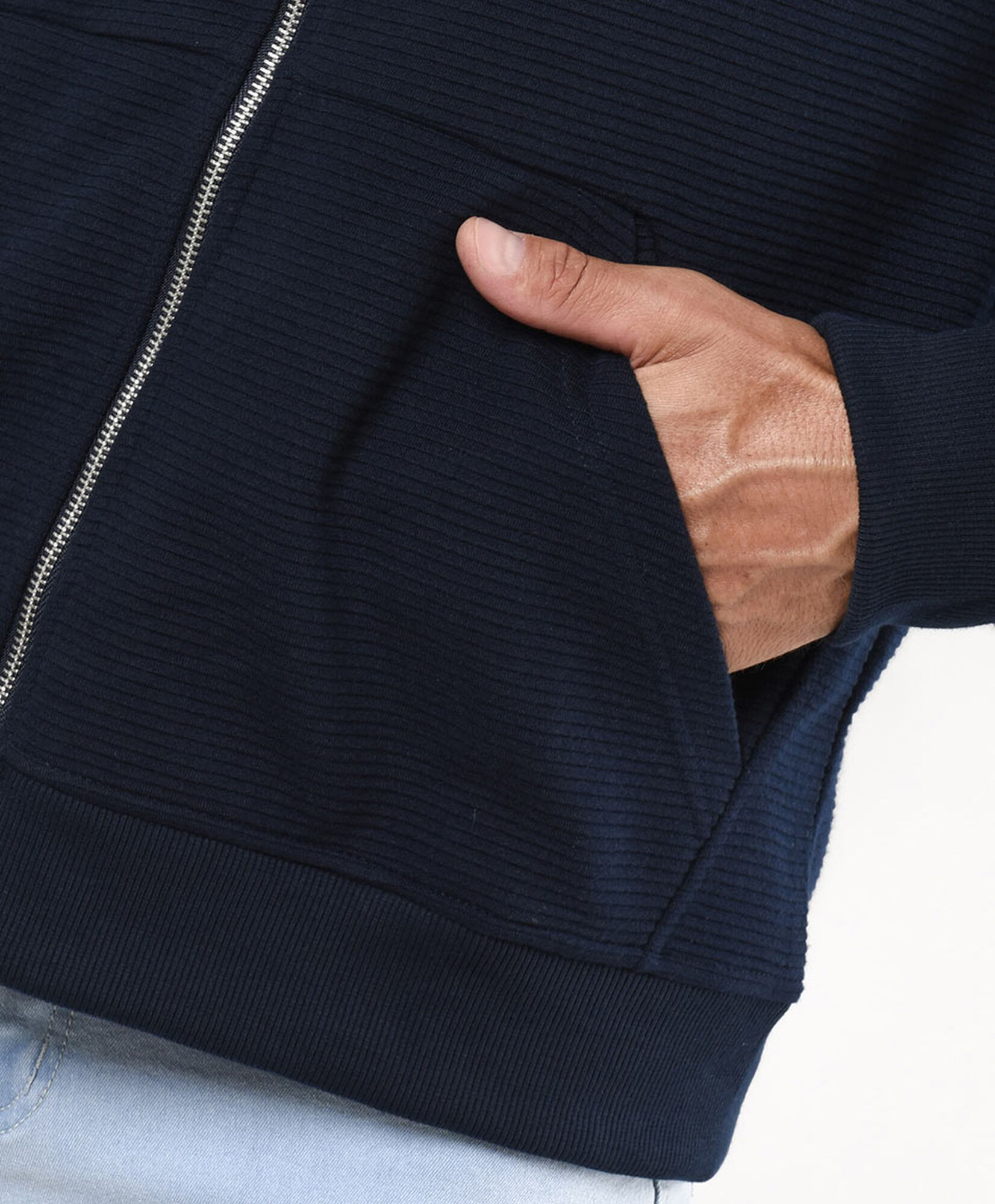 Chaqueta hombre jacquard azul oscuro Chaqueta hombre jacquard azul oscuro