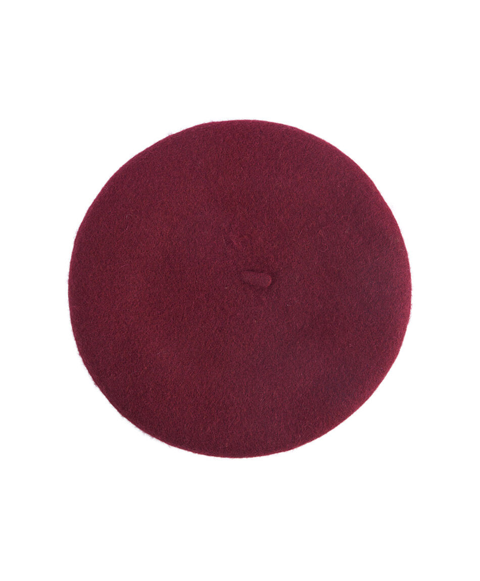 Boina mujer lanadark red