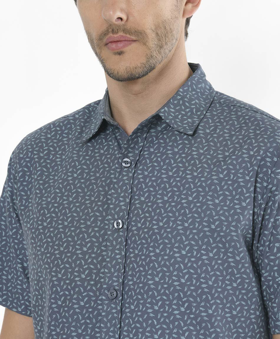 Camisa hombre hojitas