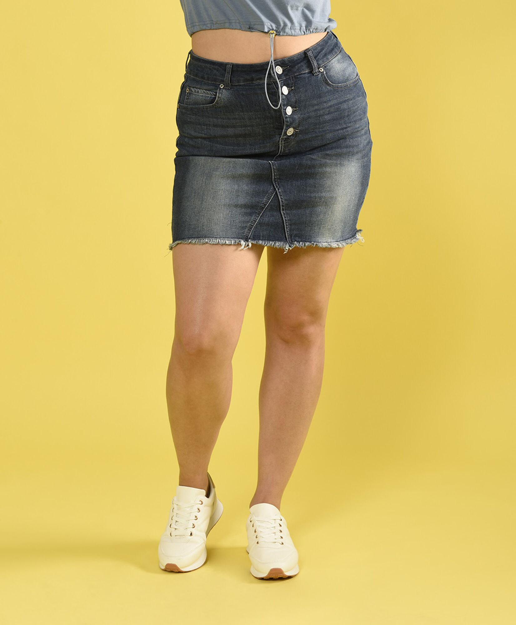 Falda denim pre alta Falda denim pre alta
